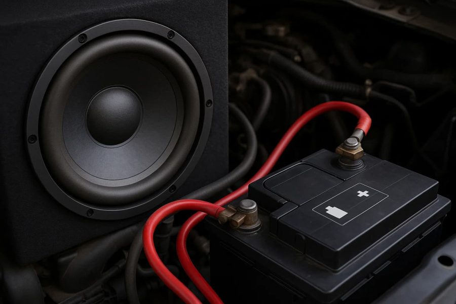 impacto do sistema de áudio automotivo na bateria